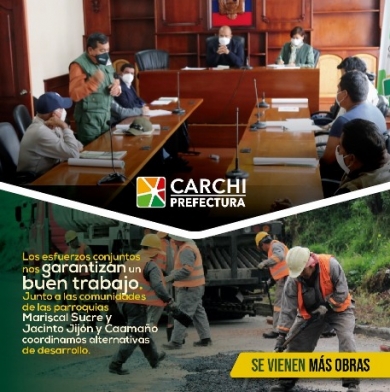 La Prefectura trabaja en más obras para las parroquias rurales del Carchi